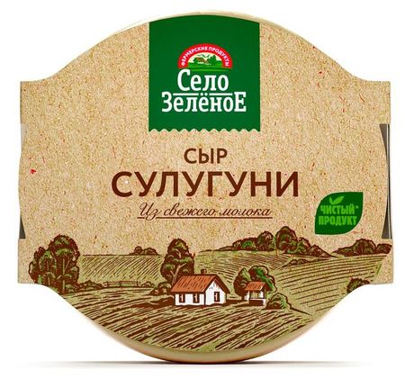 Сыр рассольный Сулугуни Село Зеленое 40% БЗМЖ, 300 г