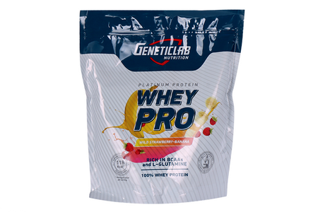 Протеин GENETICLAB Whey Pro (100% WHEY) сывороточный банан-земляника, 1 000 г