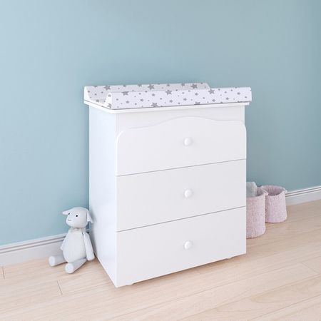 Комод Polini Kids Simple, с ящиками и пеленальной доской, цвет белый-белый купить недорого