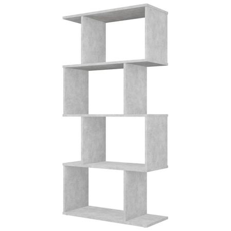 Стеллаж Polini Home Smart фигурный, 4 секции, цвет бетон купить недорого