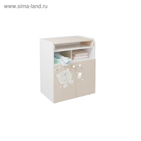 Комод пеленальный Polini kids French 1270, Teddy, цвет белый-дуб пастельный купить недорого