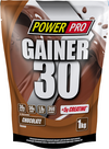 Гейнер POWER PRO 30 с предтренировочным комплексом + креатин вкус шоколад, 1 кг