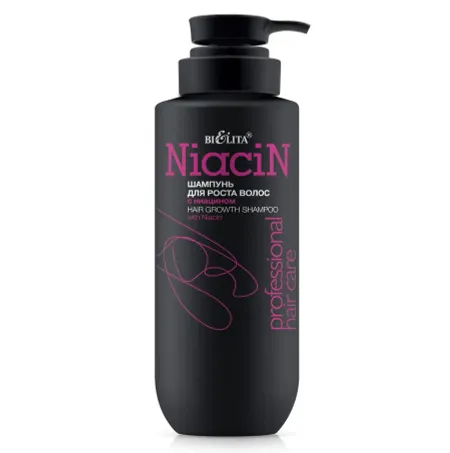 Шампунь для роста волос с ниацином 500 мл.(с дозатором) Про.линия HAIR CARE