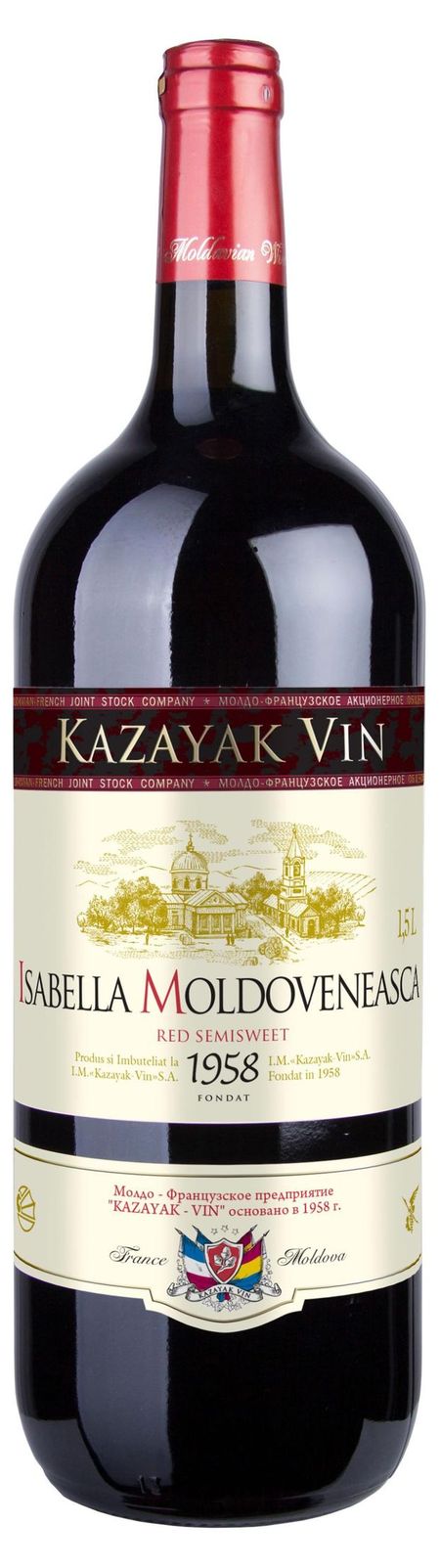 Вино Kazayak Vin Isabella красное полусладкое Молдова, 1,5 л