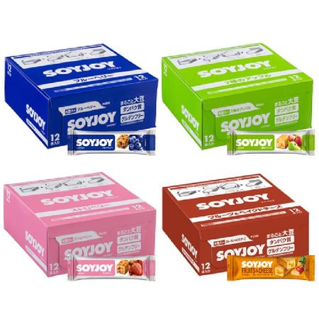 Otsuka Pharmaceutical Soyjoy Набор ассорти видов Запеченный по 12 штук каждый [Наборы] (Черника/Клубника/2 Яблока/Фрукты и Сыр)