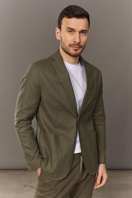 Пиджак хлопковый с накладными карманами DTMD