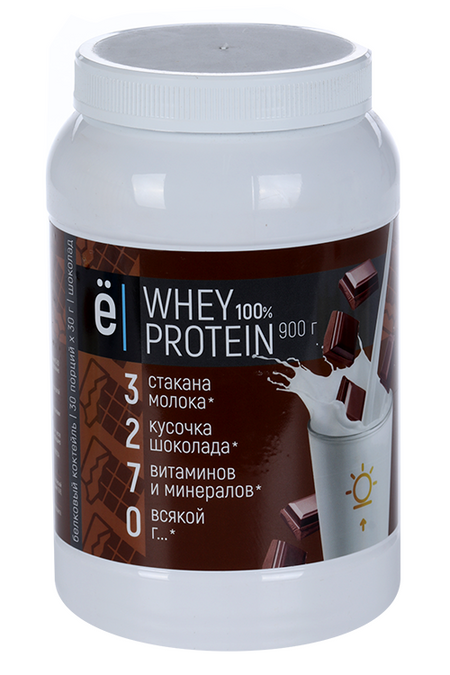 Коктейль Ёбатон белковый whey protein со вкусом шоколада 900 г
