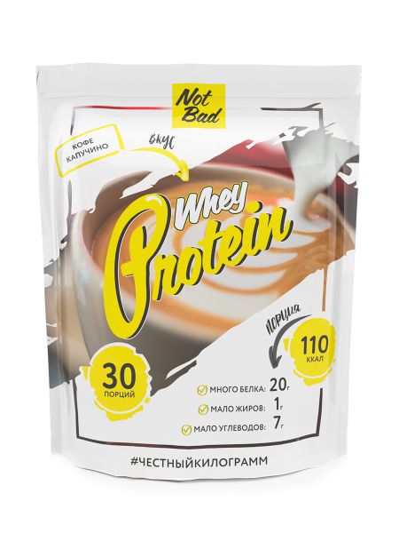 Протеин NotBad сывороточный whey protein кофе капучино, 1 кг