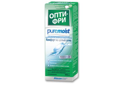 Опти-Фри Пьюр мойст, 300 мл, раствор для ухода за линзами