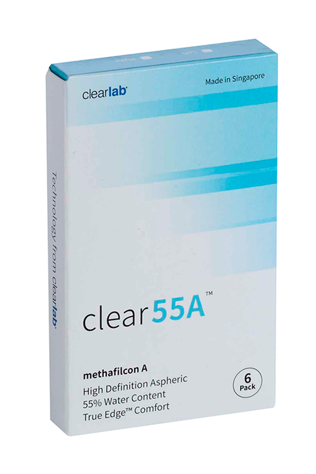 Линзы Clearlab Clear55 А контактные R 8.7 (диоптрия -3,75), 6 шт