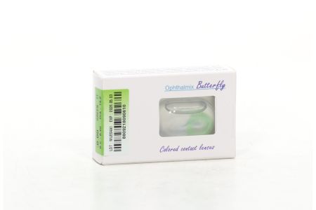 Контактные линзы цветные Офтальмикс Butterfly 1-Color зеленый D 0.00 DIA 14.2