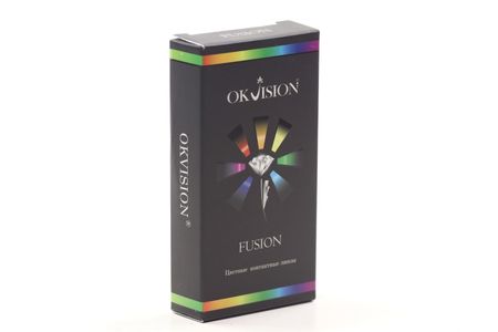 Контактные линзы цветные Okvision Fusion на 3 месяца Green 2 D -0.00 R 8.6, 2 шт