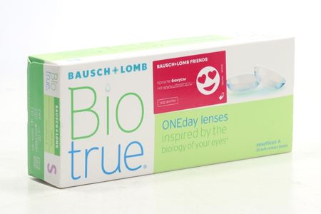 Линзы Bausch+Lomb BioTrue ONEday контактные R 8.6 (диоптрия -6,0), 30 шт
