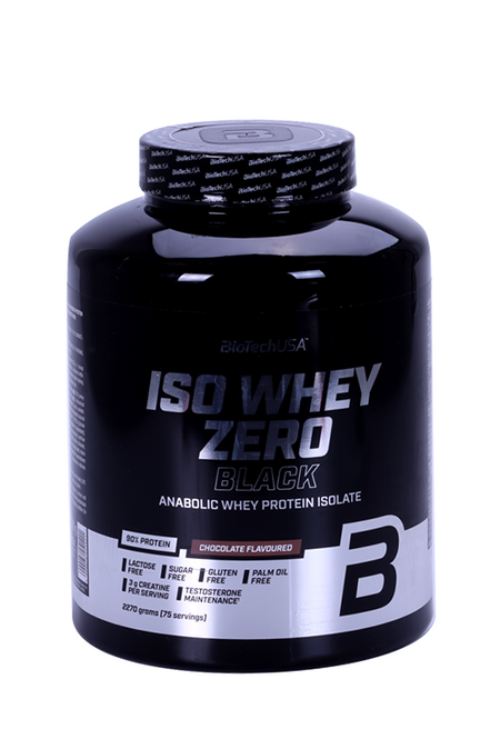 Сывороточный протеин изолят BioTechUSA Iso Whey Zero Black шоколад, 2 270 г