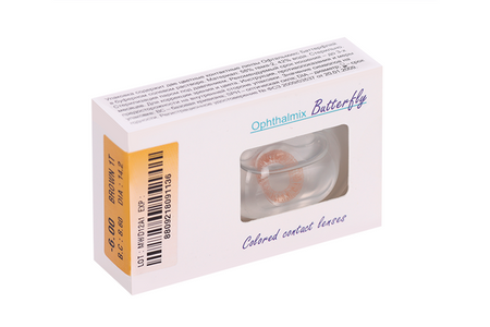 Линзы Офтальмикс Butterfly 1Т Brown контактные R 8.6 (диоптрия -6,0), 2 шт