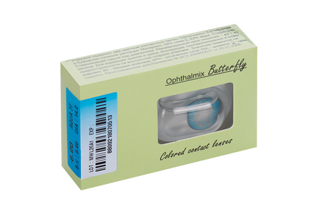 Линзы Офтальмикс Butterfly One Month Aqua/Aqua Blue контакт R 8.6 (диоптрия -6,0), 2 шт