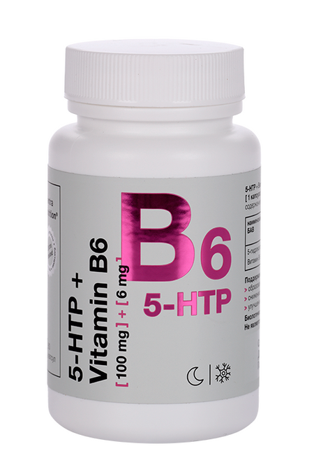 5-Гидрокситриптофан (5-НТР)+Витамин В6 Elentra Nutrition, 60 шт, капсулы