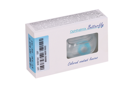 Линзы Офтальмикс Butterfly 1Т Sky/Sky Blue контактные R 8.6 (диоптрия -2,5), 2 шт
