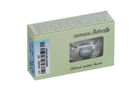 Линзы Офтальмикс Butterfly One Month Sky/Sky Blue контактные R8.6 (диоптрия -1,0), 2 шт