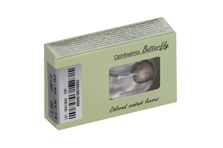Линзы Офтальмикс Butterfly One Month Gray/Light Gray контакт R 8.6 (диоптрия -1,0), 2 шт