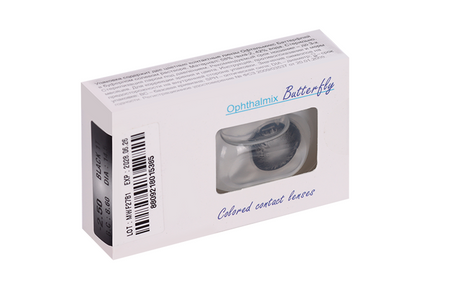 Линзы Офтальмикс Butterfly 1Т Black контактные R 8.6 (диоптрия -2,5), 2 шт