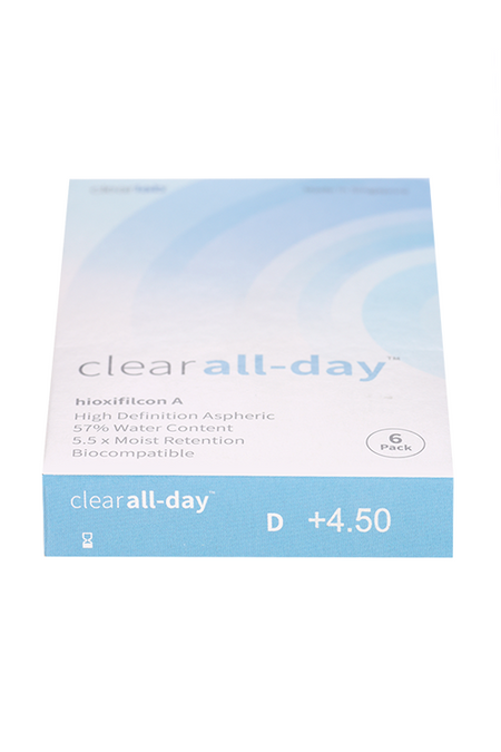 Линзы Clearlab Clear all-day контактные R 8.6 (диоптрия +4,5), 6 шт