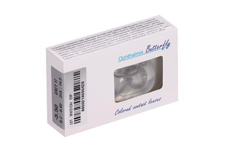 Линзы Офтальмикс Butterfly 1Т Gray/Light Gray контактные R 8.6 (диоптрия -5,5), 2 шт