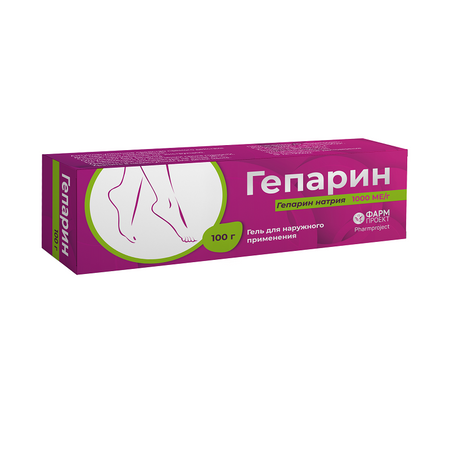 Гепарин Гель Д/Наружн.прим.1000Ме/Г Туба 100Г