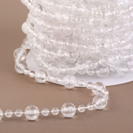 Бусины на нитях, 8 мм, 9±1 м, прозрачные
