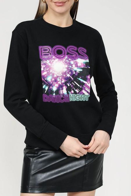 Хлопковый свитшот с принтом BOSS 8490₽