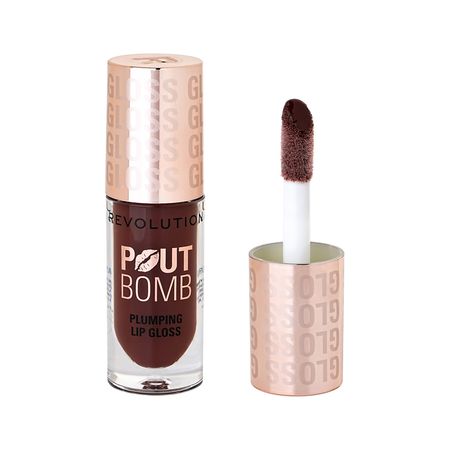 Блеск для губ REVOLUTION POUT BOMB с эффектом объема тон Espresso cool nude