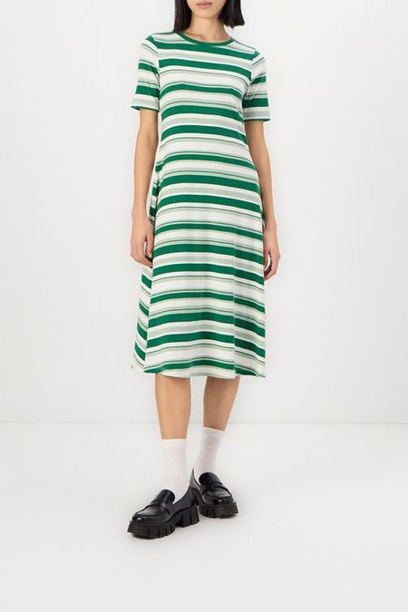 Платье хлопковое с коротким рукавом в полоску TOM TAILOR 8999₽