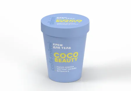 Крем для тела COCO BEAUTY, стакан 200мл CAFE MIMI COLOURS