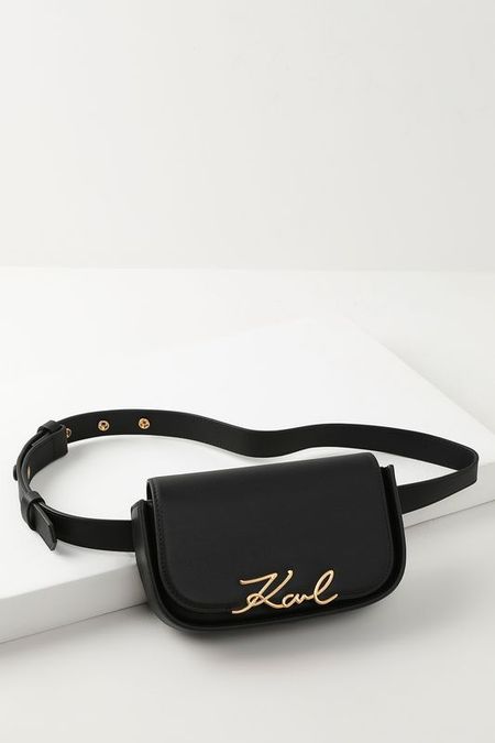 Сумка на пояс кожаная Signature Karl Lagerfeld 12382₽