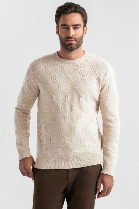 Джемпер из смесовой шерсти бежевый цвет 3990₽