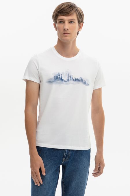 Футболка из хлопка с принтом 0₽