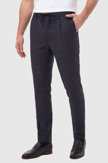 Брюки из шерсти в клетку на кулиске с водоотталкивающей обработкой устойчивые к загрязнениям 0₽