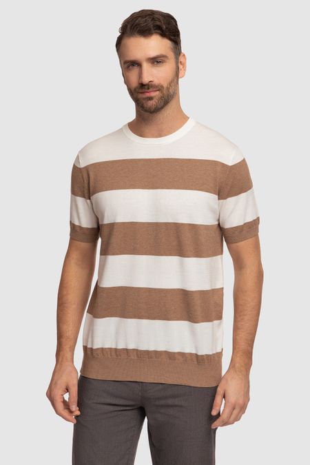 Джемпер с коротким рукавом из хлопка Пима 6990₽