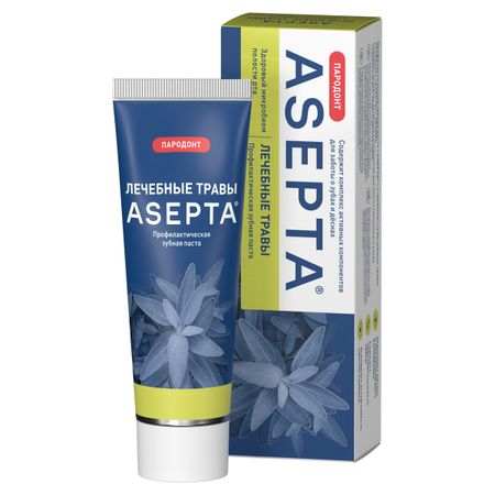 Зубная паста Асепта Лечебные травы 75 мл 300₽