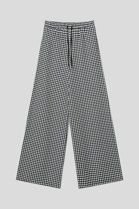 Брюки на кулиске с принтом гусиная лапка свободного кроя Choupette 3490₽