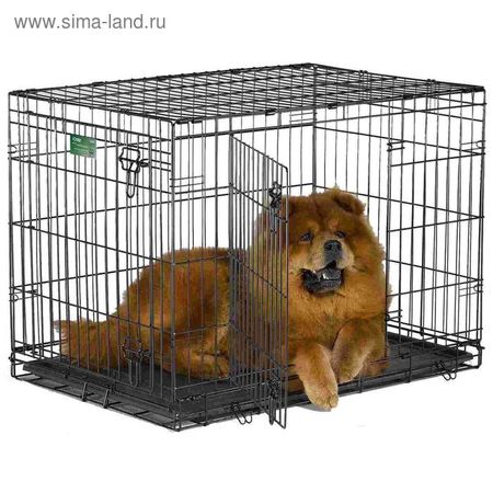 Клетка Midwest iCrate, 2 двери, 91×58×64 см, черная