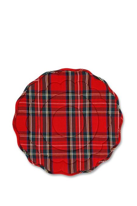 Настольный коврик с принтом Rett Tartan Red Round COINCASA 1090₽
