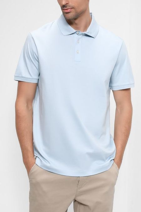 Однотонное поло из хлопка BOSS 9350₽