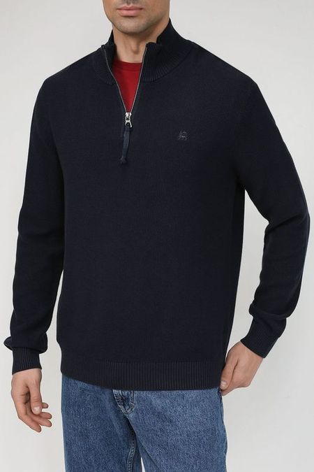 Хлопковый пуловер с воротником на молнии LERROS 4740₽