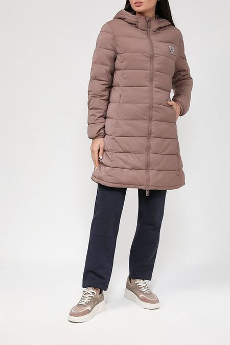 Удлиненный пуховик с капюшоном Guess 7070₽