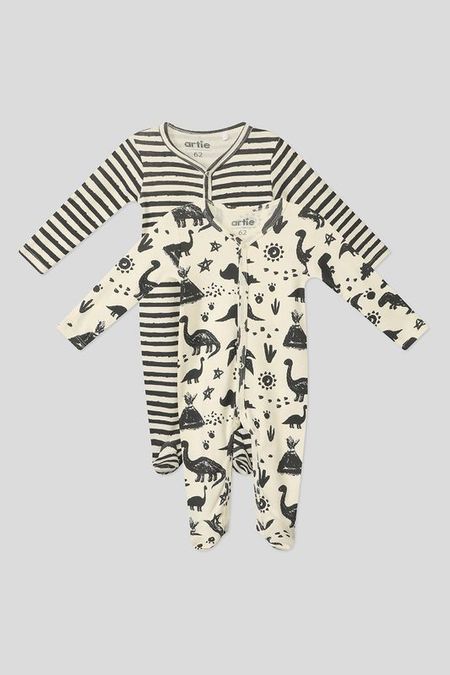 Набор из двух хлопковых комбинезонов с принтом Artie 990₽