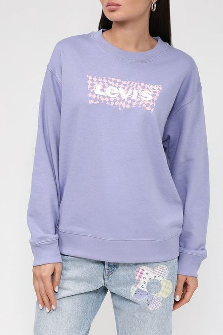 Хлопковый свитшот с логотипом бренда LEVIS 4280₽