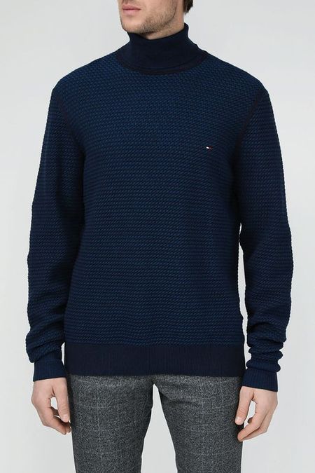 Свитер хлопковый с высоким воротником Tommy Hilfiger 6590₽
