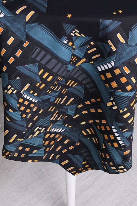 Хлопковая скатерть с принтом Houses Sky COINCASA 2895₽