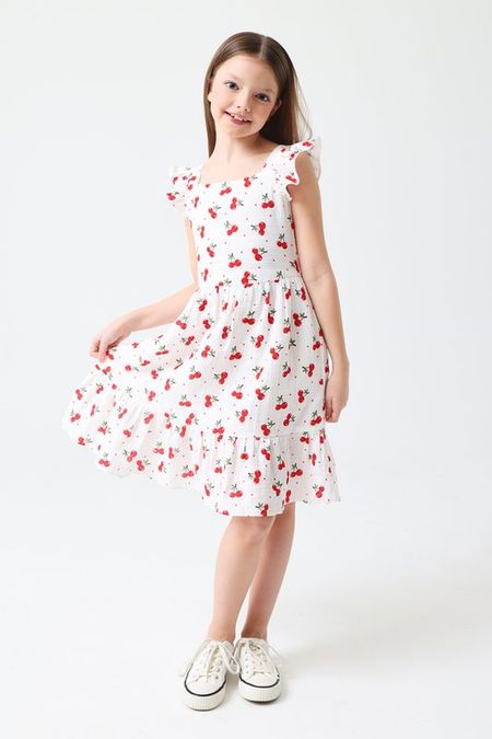 Сарафан хлопковый на лямках с рюшами и принтом SMENA 1515₽